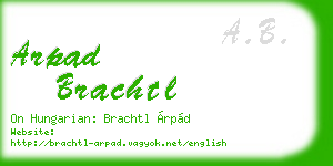 arpad brachtl business card