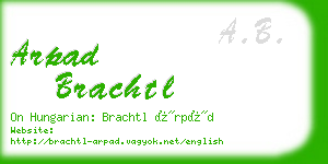 arpad brachtl business card